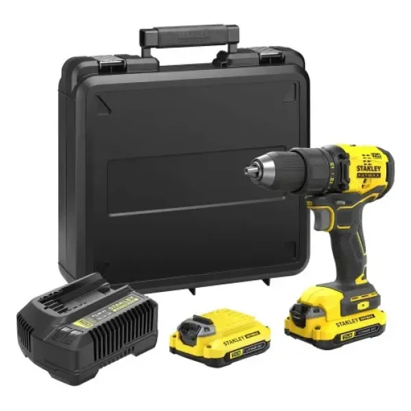 Дриль-шурупокрут безщітковий акумуляторний STANLEY FATMAX 18В 2х2А·год 60 Нм SFMCD710D2K-QW SFMCD710D2K-QW