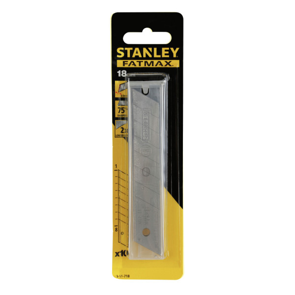 Лезо 18 мм FatMax з відламними сегментами Stanley 10 шт./50 шт. 2-11-718