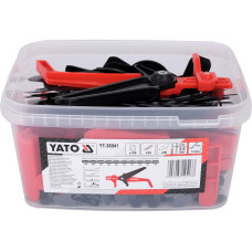 Набір кліпс/клинів/підкладок для монтажа керамической плитки  t≤14мм шов 2мм YATO 100+50+50шт.YT-36941 YT-36941
