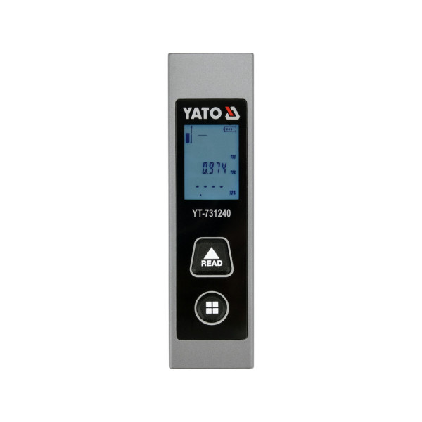 Далекомір лазерний кишеньковий акумуляторний YATO з LCD-дисп, дальнь 30 м ± 5 мм 3.7 В 220 мАYT-731240 YT-731240
