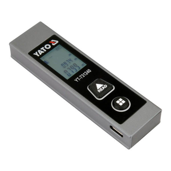 Далекомір лазерний кишеньковий акумуляторний YATO з LCD-дисп, дальнь 30 м ± 5 мм 3.7 В 220 мАYT-731240 YT-731240