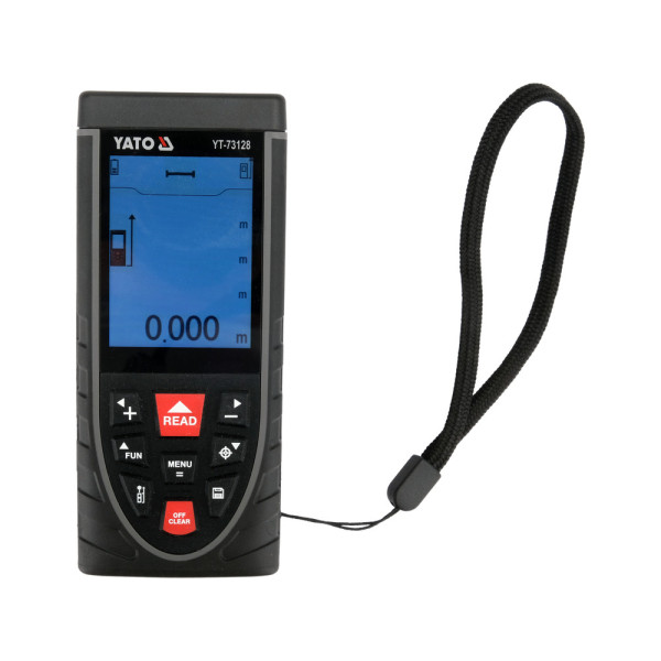 Далекомір лазерний із відеопереглядом YATO LCD дисплей. 120 м ± 2 мм 3.7 В 2 А·год YT-73128 YT-73128