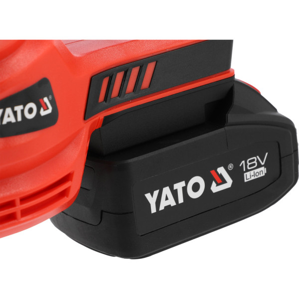 Пилосос з фільтром HEPA акумуляторний YATO Li-Ion 18 В 4 А·год 150 Вт 2 кути та насадки YT-85682 YT-85682