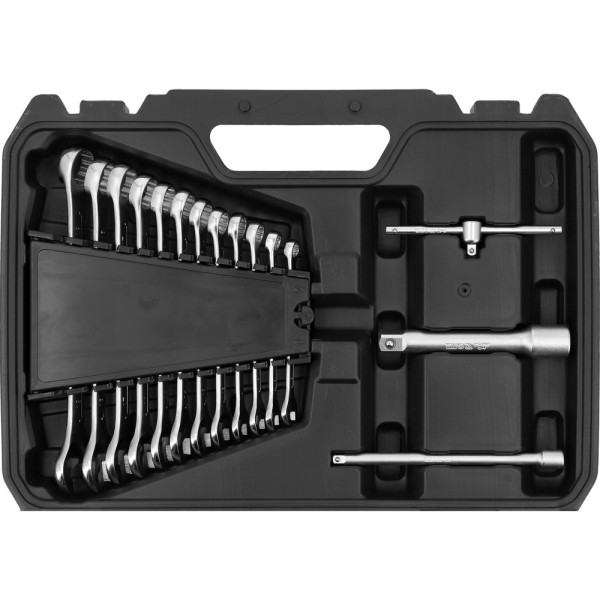 Набор торцевых головок и бит квадрат 1/4" 1/2" YATO с инструментами 41предм. YT-38742 YT-38742