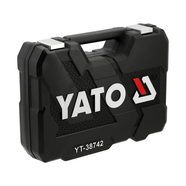 Набор торцевых головок и бит квадрат 1/4" 1/2" YATO с инструментами 41предм. YT-38742 YT-38742