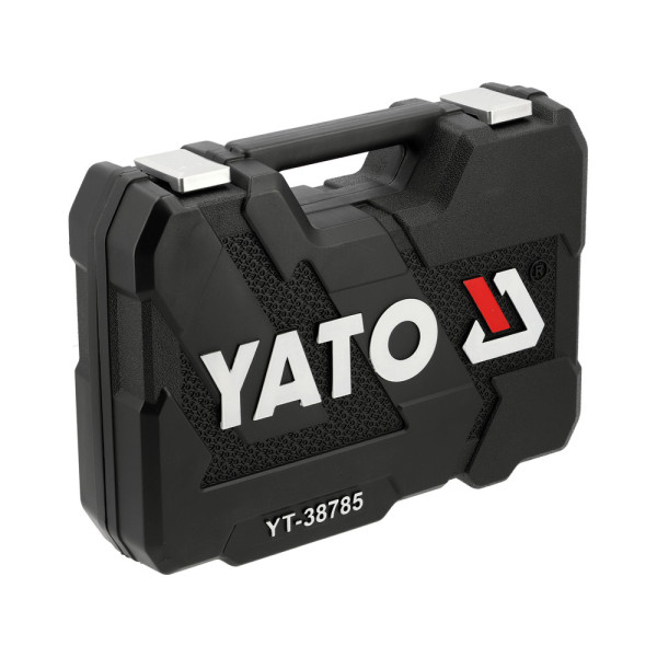 Набор торцевых головок и бит квадрат 1/4" 3/8" YATO с инструментом 92предм. YT-38785 YT-38785