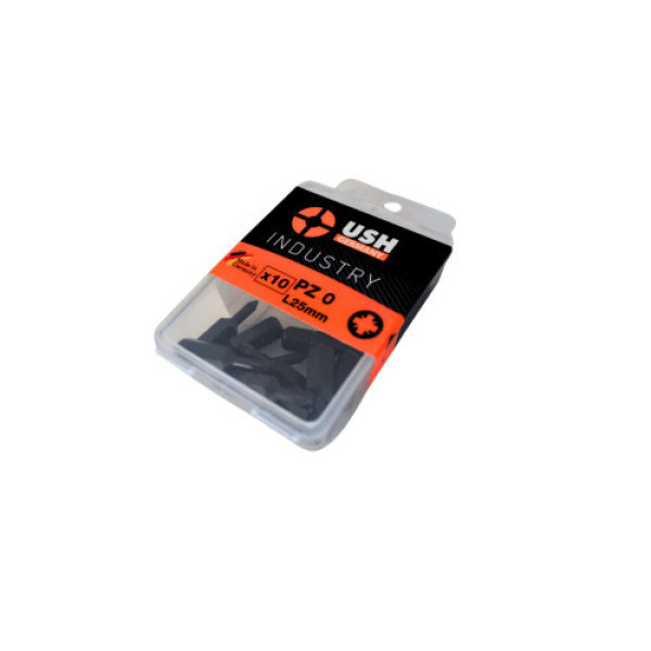 Насадка отверточная  POZIDRIV PZ0х25мм USH Industry 10шт. UUSG0012053 UUSG0012053