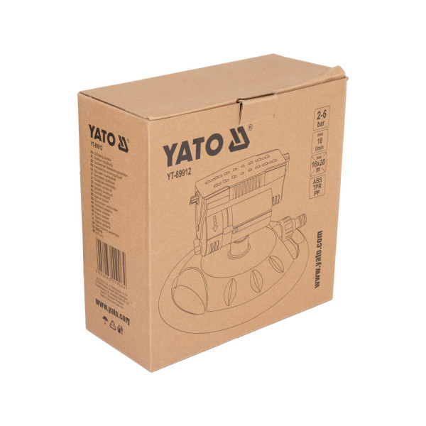 Зрошувач осциляційний YATO 16 отворів, зона- 16-20 м, тиск- 2-6 Bar, ABS-пластик YT-89912