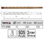 Бур для бетону YATO 16х600/490 мм SDS+ YT-4184 YT-4184