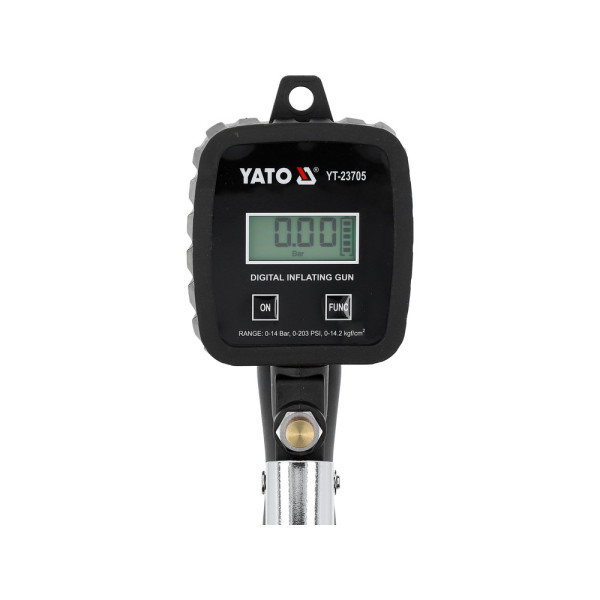 Пистолет для накачивания шин с цифровым LCD манометром YATO ≤1.2MPa 1/4"  YT-23705 YT-23705