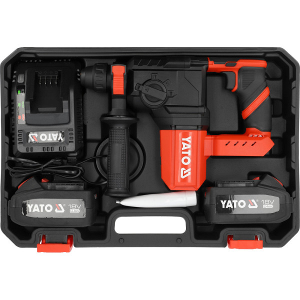 Перфоратор акумуляторний SDS+ YATO Li-Ion 18 В 2х4Аг YT-827722 YT-827722