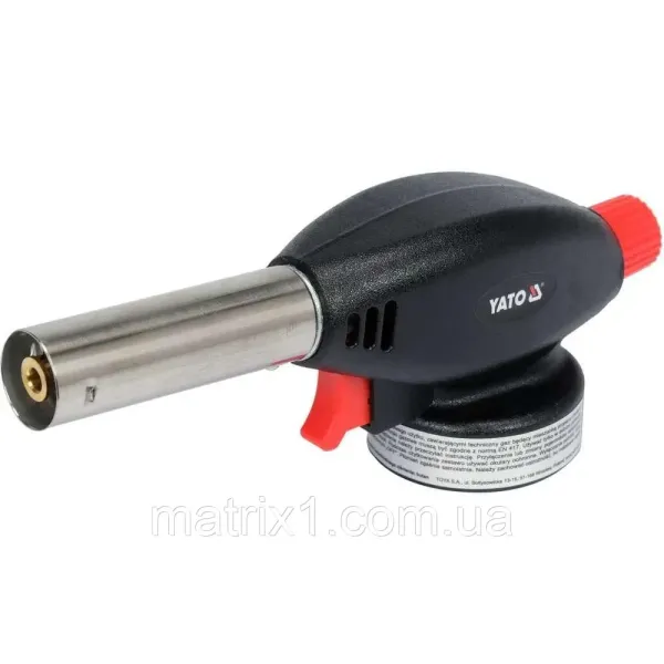 Пальник газовий PIEZO з контролем потужності полум'я YATO  YG-30105 YG-30105