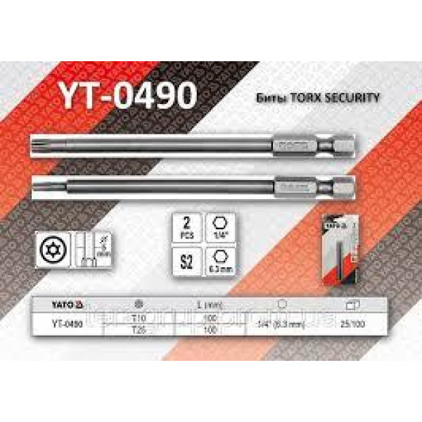 Биты TORX  ¼ YT-0490