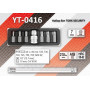 Набір біт TORX SECURITY Т25-Т55 з перехідником 1/2 YT-0416