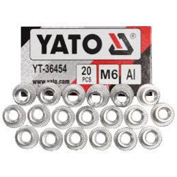 Заклепки резьбовые алюминиевые М6 YATO, 20 шт. YT-36454