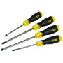 Набір викруток Phillips (PH)/Slotted (SL) Stanley CUSHION GRIP 4 шт. 0-65-013