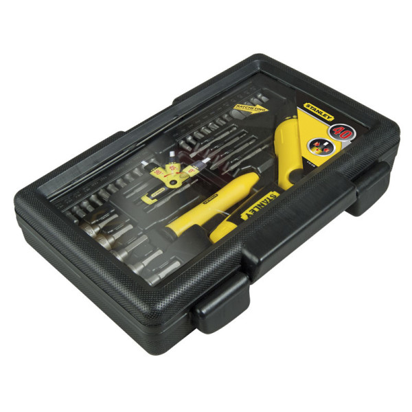 Викрутка Stanley Pistol Grip Ratchet з храповим механізмом і змінними бітами 40 р. 0-63-038